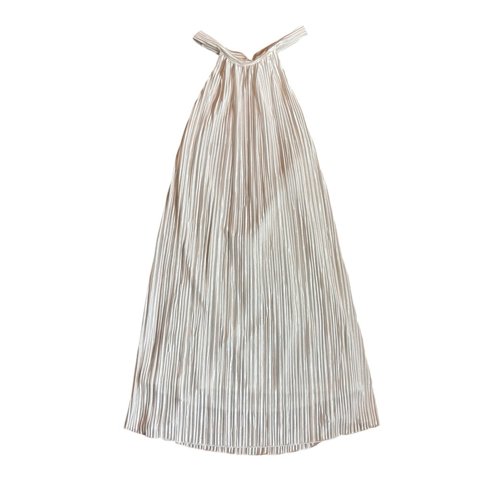 Lucy in the Sky White Pleated Halter Dress